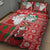 Australian Christmas Quilt Bed Set - Santa Koala Kangaroo and Holiday Cheer