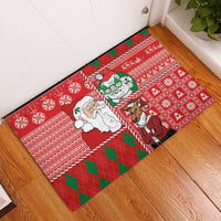 Australian Christmas Rubber Doormat - Santa Koala Kangaroo and Holiday Cheer LT03 - Polynesian Pride
