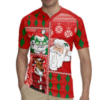 Australian Christmas Rugby Jersey - Santa Koala Kangaroo and Holiday Cheer LT03 - Polynesian Pride