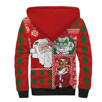 Australian Christmas Sherpa Hoodie - Santa Koala Kangaroo and Holiday Cheer LT03 - Polynesian Pride