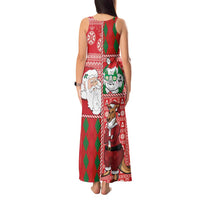 Australian Christmas Tank Maxi Dress - Santa Koala Kangaroo and Holiday Cheer LT03 - Polynesian Pride