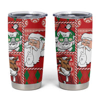 Australian Christmas Tumbler Cup - Santa Koala Kangaroo and Holiday Cheer LT03 Red - Polynesian Pride