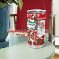 Australian Christmas Tumbler Cup - Santa Koala Kangaroo and Holiday Cheer LT03 - Polynesian Pride