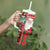 Australian Christmas Tumbler With Handle - Santa Koala Kangaroo and Holiday Cheer