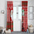 Australian Christmas Window Curtain - Santa Koala Kangaroo and Holiday Cheer