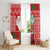 Australian Christmas Window Curtain - Santa Koala Kangaroo and Holiday Cheer