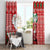 Australian Christmas Window Curtain - Santa Koala Kangaroo and Holiday Cheer