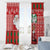 Australian Christmas Window Curtain - Santa Koala Kangaroo and Holiday Cheer