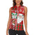 Australian Christmas Women Sleeveless Polo Shirt - Santa Koala Kangaroo and Holiday Cheer