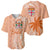 Bula Fiji Baseball Jersey Tropical Flower and Tapa Pattern Peach Fuzz Color LT03 - Polynesian Pride