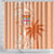 Bula Fiji Shower Curtain Tropical Flower and Tapa Pattern Peach Fuzz Color LT03 - Polynesian Pride