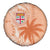 Bula Fiji Spare Tire Cover Tropical Flower and Tapa Pattern Peach Fuzz Color LT03 - Polynesian Pride