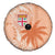 Bula Fiji Spare Tire Cover Tropical Flower and Tapa Pattern Peach Fuzz Color LT03 - Polynesian Pride