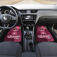 Fiji Adi Cakobau School Car Mats Tropical Flower and Tapa Pattern LT03 - Polynesian Pride