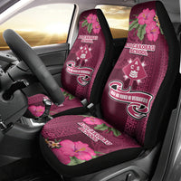 Fiji Adi Cakobau School Car Seat Cover Tropical Flower and Tapa Pattern LT03 - Polynesian Pride