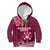 Fiji Adi Cakobau School Kid Hoodie Tropical Flower and Tapa Pattern LT03 Hoodie Pink - Polynesian Pride