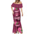 Fiji Adi Cakobau School Mermaid Dress Tropical Flower and Tapa Pattern LT03 - Polynesian Pride