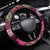 Fiji Adi Cakobau School Steering Wheel Cover Tropical Flower and Tapa Pattern LT03 Universal Fit Pink - Polynesian Pride