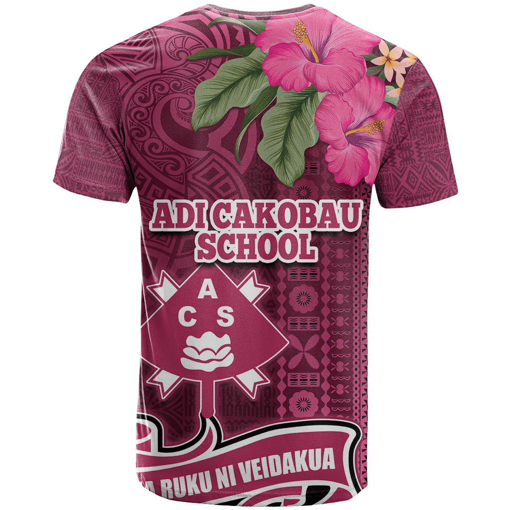 Fiji Adi Cakobau School T Shirt Tropical Flower and Tapa Pattern LT03 - Polynesian Pride