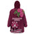 Fiji Adi Cakobau School Wearable Blanket Hoodie Tropical Flower and Tapa Pattern LT03 - Polynesian Pride