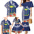 Fiji Natabua High School Family Matching Mermaid Dress and Hawaiian Shirt Tropical Flower and Tapa Pattern Blue Style LT03 - Polynesian Pride