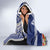 Fiji Natabua High School Hooded Blanket Tropical Flower and Tapa Pattern Blue Style LT03 - Polynesian Pride