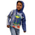 Fiji Natabua High School Kid Hoodie Tropical Flower and Tapa Pattern Blue Style LT03 - Polynesian Pride