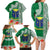 Fiji Natabua High School Family Matching Long Sleeve Bodycon Dress and Hawaiian Shirt Tropical Flower and Tapa Pattern Green Style LT03 - Polynesian Pride