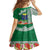 Fiji Natabua High School Family Matching Off Shoulder Short Dress and Hawaiian Shirt Tropical Flower and Tapa Pattern Green Style LT03 - Polynesian Pride