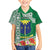 Fiji Natabua High School Family Matching Off Shoulder Short Dress and Hawaiian Shirt Tropical Flower and Tapa Pattern Green Style LT03 Son's Shirt Green - Polynesian Pride