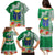 Fiji Natabua High School Family Matching Puletasi Dress and Hawaiian Shirt Tropical Flower and Tapa Pattern Green Style LT03 - Polynesian Pride