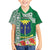 Fiji Natabua High School Family Matching Short Sleeve Bodycon Dress and Hawaiian Shirt Tropical Flower and Tapa Pattern Green Style LT03 Son's Shirt Green - Polynesian Pride