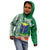 Fiji Natabua High School Kid Hoodie Tropical Flower and Tapa Pattern Green Style LT03 - Polynesian Pride