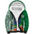 Fiji Natabua High School Sherpa Hoodie Tropical Flower and Tapa Pattern Green Style LT03 Unisex Green - Polynesian Pride