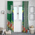 Fiji Natabua High School Window Curtain Tropical Flower and Tapa Pattern Green Style LT03 - Polynesian Pride