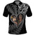 New Zealand Valentine Day Polo Shirt Aotearoa Warrior and Woman Love Heart Silver Fern Koru LT03 Black - Polynesian Pride