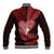 New Zealand Valentine Day Baseball Jacket Aotearoa Warrior and Woman Love Story Silver Fern Koru Red Style LT03 - Polynesian Pride