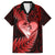 New Zealand Valentine Day Family Matching Long Sleeve Bodycon Dress and Hawaiian Shirt Aotearoa Warrior and Woman Love Story Silver Fern Koru Red Style LT03 Dad's Shirt - Short Sleeve Red - Polynesian Pride