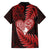 New Zealand Valentine Day Family Matching Long Sleeve Bodycon Dress and Hawaiian Shirt Aotearoa Warrior and Woman Love Story Silver Fern Koru Red Style LT03 - Polynesian Pride