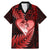 New Zealand Valentine Day Family Matching Mermaid Dress and Hawaiian Shirt Aotearoa Warrior and Woman Love Story Silver Fern Koru Red Style LT03 Dad's Shirt - Short Sleeve Red - Polynesian Pride