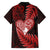 New Zealand Valentine Day Family Matching Short Sleeve Bodycon Dress and Hawaiian Shirt Aotearoa Warrior and Woman Love Story Silver Fern Koru Red Style LT03 - Polynesian Pride