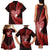 New Zealand Valentine Day Family Matching Tank Maxi Dress and Hawaiian Shirt Aotearoa Warrior and Woman Love Story Silver Fern Koru Red Style LT03 - Polynesian Pride