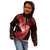 New Zealand Valentine Day Kid Hoodie Aotearoa Warrior and Woman Love Story Silver Fern Koru Red Style LT03 - Polynesian Pride