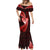 New Zealand Valentine Day Mermaid Dress Aotearoa Warrior and Woman Love Story Silver Fern Koru Red Style LT03 - Polynesian Pride