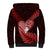 New Zealand Valentine Day Sherpa Hoodie Aotearoa Warrior and Woman Love Story Silver Fern Koru Red Style LT03 - Polynesian Pride