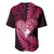 New Zealand Valentine Day Baseball Jersey Aotearoa Warrior Love Story Silver Fern Koru Pink Style LT03 - Polynesian Pride