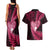 New Zealand Valentine Day Couples Matching Tank Maxi Dress and Hawaiian Shirt Aotearoa Warrior Love Story Silver Fern Koru Pink Style LT03 - Polynesian Pride