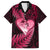 New Zealand Valentine Day Family Matching Long Sleeve Bodycon Dress and Hawaiian Shirt Aotearoa Warrior Love Story Silver Fern Koru Pink Style LT03 Dad's Shirt - Short Sleeve Pink - Polynesian Pride