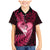 New Zealand Valentine Day Family Matching Mermaid Dress and Hawaiian Shirt Aotearoa Warrior Love Story Silver Fern Koru Pink Style LT03 Son's Shirt Pink - Polynesian Pride