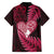 New Zealand Valentine Day Family Matching Off Shoulder Short Dress and Hawaiian Shirt Aotearoa Warrior Love Story Silver Fern Koru Pink Style LT03 - Polynesian Pride